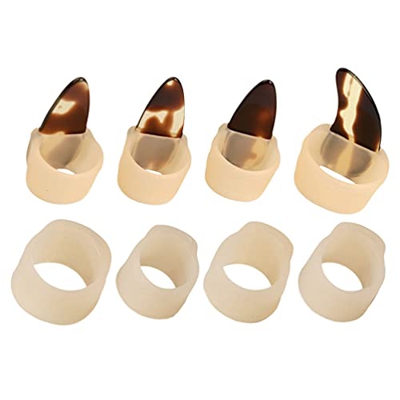 EXCEART 4 PCS Instrumento Picks Guzheng Clava Pick Guzheng Plectrum Guitar Picks Guzheng Accesorios de Uñas M (4 Uñas+ 4 Cubiertas de Uñas)