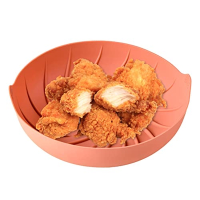 yanjing Revestimiento de Silicona Reutilizable Fabricado, fácil de Limpiar, sartén de Silicona Multiusos para freidora de Aire con Ideas prácticas de 