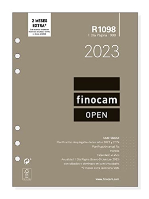 Finocam - Recambio Anual 2023 Open 1 Día Página Enero 2023 - Diciembre 2023 (12 meses) Español R1098