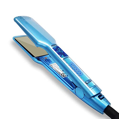 Plancha de Pelo, Varita Rizadora de Doble Uso, Tabla de Planchar Calefacción de Cerámica Ajuste de la Temperatura de 80 ℃ a 230 ℃ Termostato Inteligen