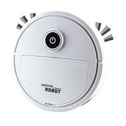 Aflytep Robot Aspirador AutomáTico 3 en 1 MáQuina de Limpieza de Barrido InaláMbrica Inteligente Carga Aspiradora Inteligente Blanco en oferta