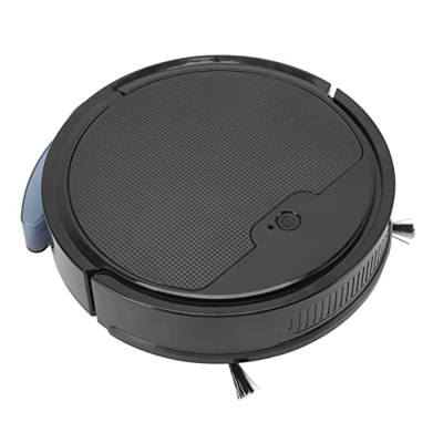 PENO Aspirador Robot InaláMbrico, Batería de 3000 MAh 2000 Pa Aspirador Robot de SuccióN Anticaída Delgado con Tanque de Agua para el Hogar (Negro)