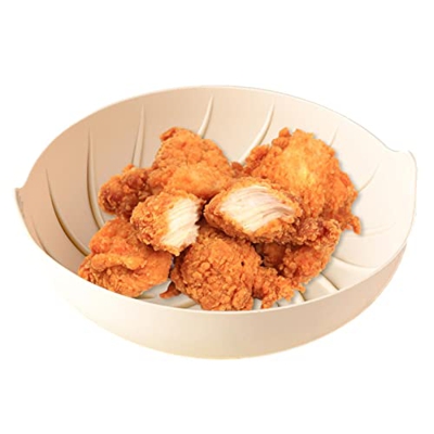 Olla de silicona para freidora de aire con forma de cuenco - Revestimientos de silicona reutilizables Insertos Cuencos para freidora de aire | Revesti