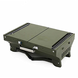 FMOPQ Barbecue Grill with BBQ Tools Set Folding Charcoal Barbecue Grill Portable Heavy Duty Stainless Steel BBQ Grill Charcoal Barbecue for Outdoor Ca en oferta