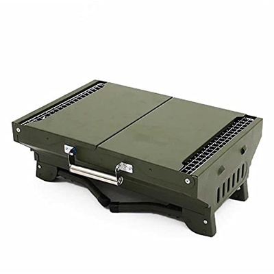 FMOPQ Barbecue Grill with BBQ Tools Set Folding Charcoal Barbecue Grill Portable Heavy Duty Stainless Steel BBQ Grill Charcoal Barbecue for Outdoor Ca