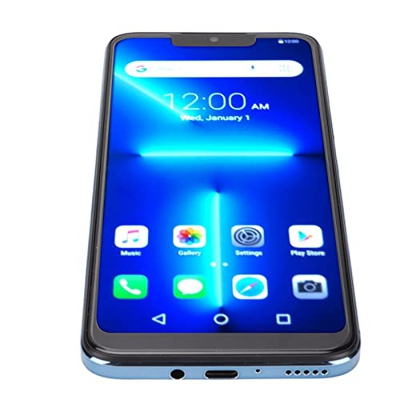 LBEC TeléFono MóVil, Reconocimiento Facial, Pantalla HD Plus, TeléFonos MóViles de Doble Modo de Espera, Almacenamiento Ampliable con Auriculares con 