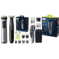 Philips MG9710/90 Recortadora de barba 12 en 1 Maquina recortadora de barba y Cortapelos para hombre Negro/Plata & Philips Hairclipper series 5000 Cor en oferta