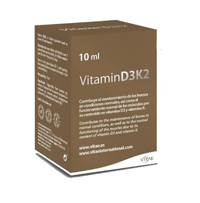 Vitamin D3K2 -complemento alimenticio para ayudar a la salud ósea y fortalecer el sistema inmune- 10ml