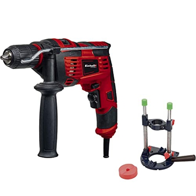 Einhell Taladro percutor con cable TC-ID 720/1 E - con soporte de columna kwb - Perforación/taladrado percusión, portabrocas 13 mm, rotación hacia der