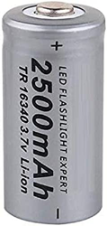 3.7v 2500mah 16340 Cr123a Li-Ion Oplaadbare Batterij, Gebruikt Voor Zaklampen Power Bank Microfoons Koplampen Led-verlichting Camera's 2PCS,2 STUKS: precio