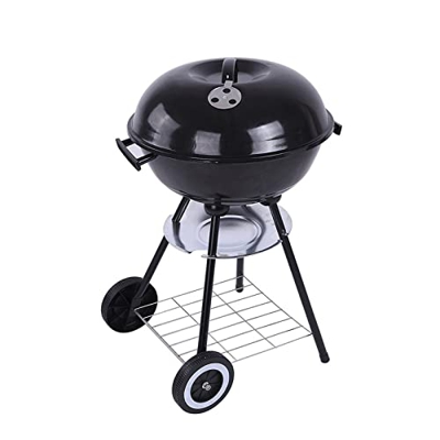 Saturey Barbacoa de pie Parrilla de Barbacoa Hogar Charcoal Grill Al Aire Libre Portátil Mini Barbacoa Rack Pequeña Parrilla Redonda con Parrilla Tapa