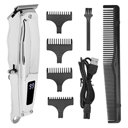 Juego Eléctrico para el Cuidado del Cabello, Recortadora de Barba Recargable de bajo Ruido con Cepillo de Limpieza, Peine Largo Y 4 Peines Guía, Juego precio