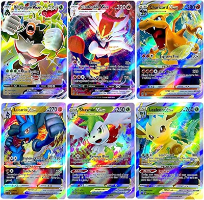 100 Cartas Pokemo VSTAR, VMAX, GX, DX Español,Carta Coleccionables (100 Cartas Brillante),Cartas con Alta Potencia sin Repeticiones.