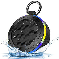 Altavoz Bluetooth 5.0, IP7 Impermeable Inalámbrico Portátil Altavoz Ducha Altavoces Bluetooth con Sonido Estéreo de 360 Grados y Micrófono, 8-10 Horas precio