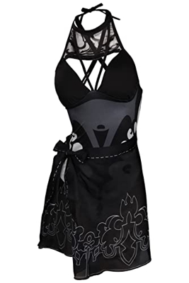 Alleyon Nier Automata Cosplay 2B - Traje de baño para disfraz de bikini n.º 2 tipo B