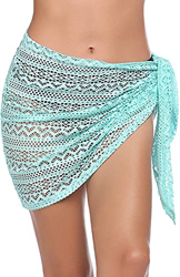 JFAN Pareo de Mujer Mini Vestido de Encaje para Cubrir la Falda Sarong de Playa Multiusos Vacaciones de Verano características