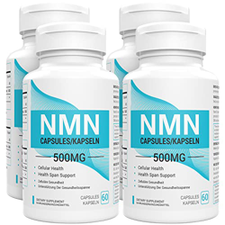 NMN Suplementos con Fuerza Máxima | 500 mg por Cápsula | Potentes Niveles de Boost NAD+ para Apoyar el Rendimiento Mental y Antienvejecimiento | Suple en oferta