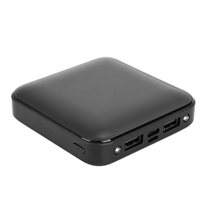 Batería externa portátil del banco del poder del cargador, portátil de la luz del LED de la pantalla digital del espejo de la superficie mini banco de