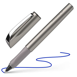 Schneider Ceod Shiny 186221 - Bolígrafo (diestros y zurdos, grosor de trazo M, incluye cartucho de tinta azul real), color grafito en oferta