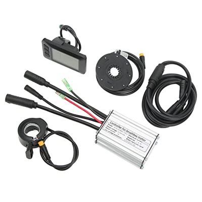 Emoshayoga Kit de Conversión de Bicicleta Eléctrica, Controlador de Velocidad de Bicicleta Eficaz, Disipación de Calor para Motor de Bicicleta de 350 