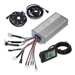 Uxsiya Controlador de Motor de Bicicleta Eléctrica, Carcasa Ranurada a Prueba de Agua 15a Controlador de Motor de Onda Sinusoidal Disipación de Calor  características