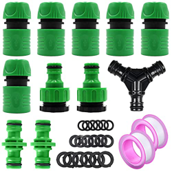 Kit de conector de manguera de jardín de 11 piezas, conectores de manguera de enchufe doble, conectores rápidos de manguera, conector de derivación de precio