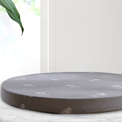 UEIDIHI Colchón Redondo Queen, Colchón de Futón de Espuma con Memoria de 8cm de Grosor, Futón de Confort Transpirable, Colchón Extra Grueso, 200cm de 