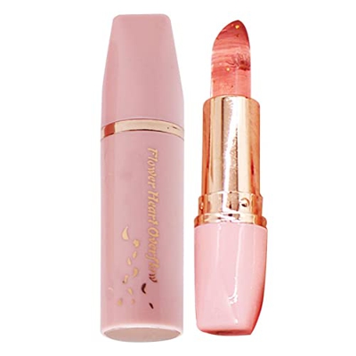 Flower Jelly Lipstick - Magic Temperature Color Change Lip Gloss, Natural Plant Clear Jelly Lip Balm Hidratante de Larga duración Lip Stick para Mujer