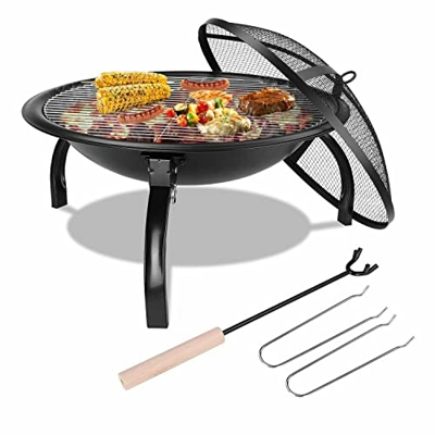 Saturey Barbacoa de pie Barbacoa Parrilla Al Aire Libre Charcoal Grill Hogar Carboncillo Utensilios Barbacoa Estufa Hoguera Estufa Patio Calefacción E