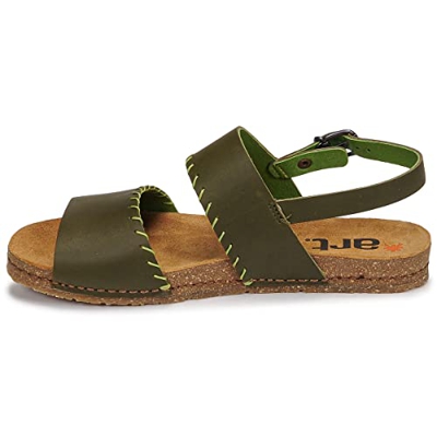 Art CRETA Sandalias Planas, Mujer, Verde (Kaki), 39 EU