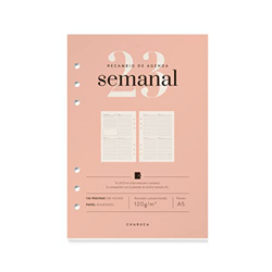CHARUCA Recambio Agenda 2023. Semanal. A5 características