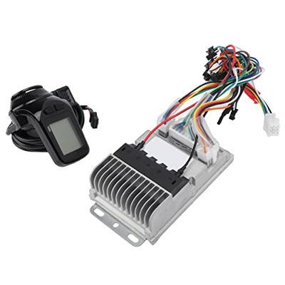 Emoshayoga Kit de controlador de motor LCD Grooves Design 3 modos de disipación de calor, bicicleta eléctrica, juego de controlador de motor para bici
