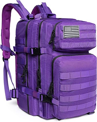 FONREST Mochilas tácticas militares de 45 l Molle Army Assault Pack 3-Day-Pack Bug Out Bag Senderismo Trekking Camping Mochila impermeable de gran cap