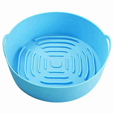 Zhenqi Alfombrilla de silicona para freidora de aire resistente al calor y apta para alimentos para hacer albóndigas de pavo