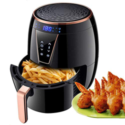Freidora de aire, freidora de aire de 4,5 L, freidora de aire caliente de 1800 W, freidora saludable con pantalla táctil digital, temporizador y contr precio