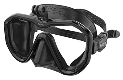Seac Appeal Pro - Máscara de Buceo Fabricada en Italia para cámara de acción Universal