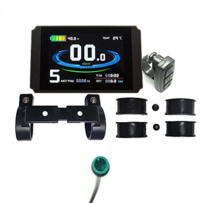TPPIG Bicicleta eléctrica 24/36/48V inteligente KT-LCD8H pantalla colorida E-Bike LCD Panel de control impermeable Plug Accesorios