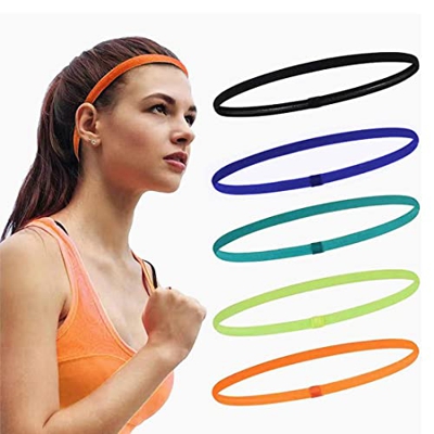 5 piezas banda deportiva antideslizante banda elástica masculina y femenina adecuada para correr, yoga, baloncesto, tenis, fútbol