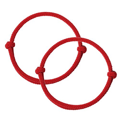 GUO - Pulsera de filamento 2 Ü roja, pulsera Kabbala