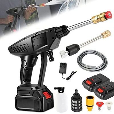 24V rociador de presión portátil, Limpiador eléctrico de Alta presión con Boquilla, Tubo de Bomba de Agua, Limpiador de Alta presión de Litio para aut