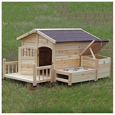 YXGLL Casetas para Perros para Exteriores con Cubierta Delantera, caseta para Perros de Madera para Exteriores a Prueba de Agua, para medianos y Grand