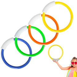 LEIYAN Underwater Pool Toys, Training Pool Diving Rings Swim Toys Dive Rings Diving Toys Gift Set Kids Pool Toys for Fun Water Toys Games precio