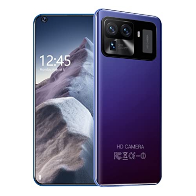 WANGFENG M11 Ultra+ 5G Smartphone Pantalla HD + 7.3 Pulgadas DotDisplay 2 Cámaras Traseras Android 10.0 Teléfonos móviles 6800mAh Batería Face ID,Blue