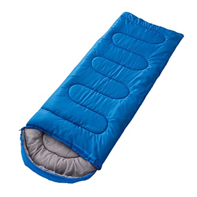 Milageto Dormir de Viaje Compacto, cálido, cómodo, con Cremallera, Saco Acolchado de poliéster, Clima para Hombres al Aire Libre