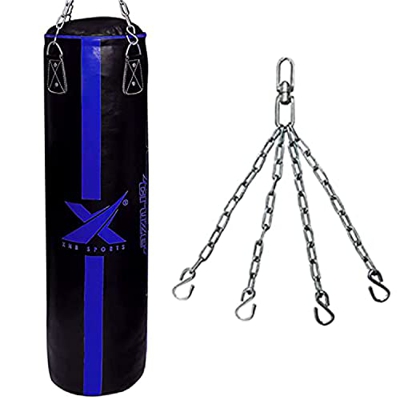 XN8 Saco de Boxeo Vacío para Colgar 4ft 5ft Lamina Natal Cuero Saco de Boxeo con Guantes para Muay Thai Artes Marciales Kick Boxing Hogar Gimnasio Fit