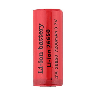 ALCR Batería de Iones de Litio 3,7v 7200mah 26650, Uso Recargable para Linterna, Tableta, portátil,vehículo, grabadora de Datos deviaje, batería de 4 