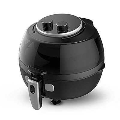 Hogar 5l Gran capacidad Flip Type Non Fry Sartén Alitas de pollo Papas fritas Freidora de aire, ventana de vidrio doble, calefacción de circulación tr