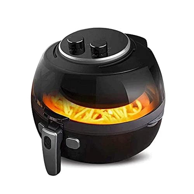 Freidora de aire de 5 l, freidora eléctrica de aire caliente, cocina sin aceite con pantalla digital LED, apta para lavavajillas, cesta antiadherente,