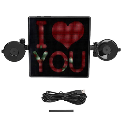 VLIZO Pantalla HD, Pantalla LED for Coche Emoticon Animado Dibujo de Bricolaje Teléfono Bluetooth Control de Voz Pantalla LED Universal for Tienda en 