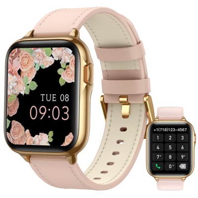 Reloj Inteligente Mujer con Llamadas y Whatsapp, Parsonver 1.69" Smartwatch Impermeable con Bluetooth Marcación, Seguimiento del Menstrual, Pulsómetro